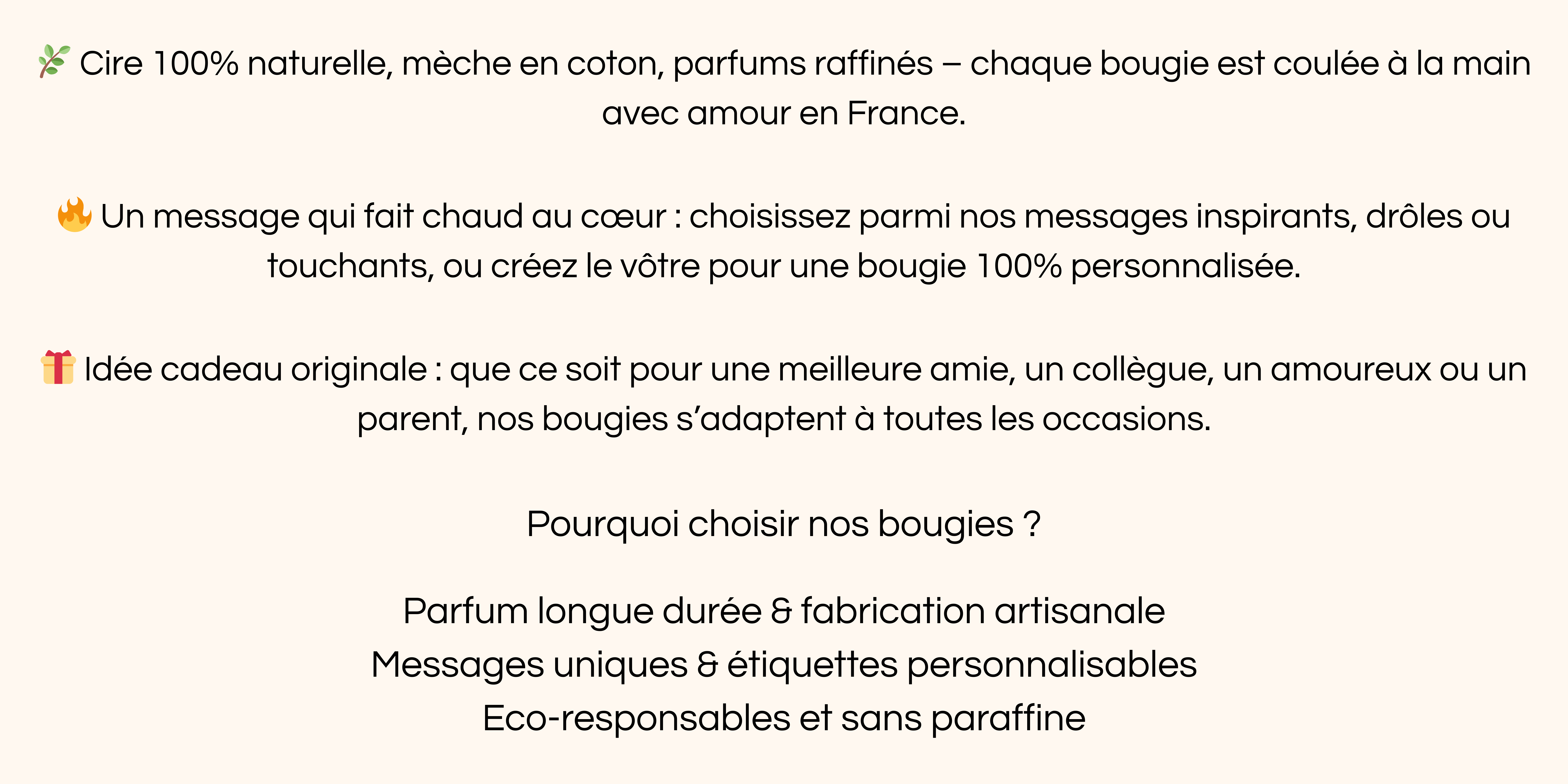 bougie cire 100% naturelle