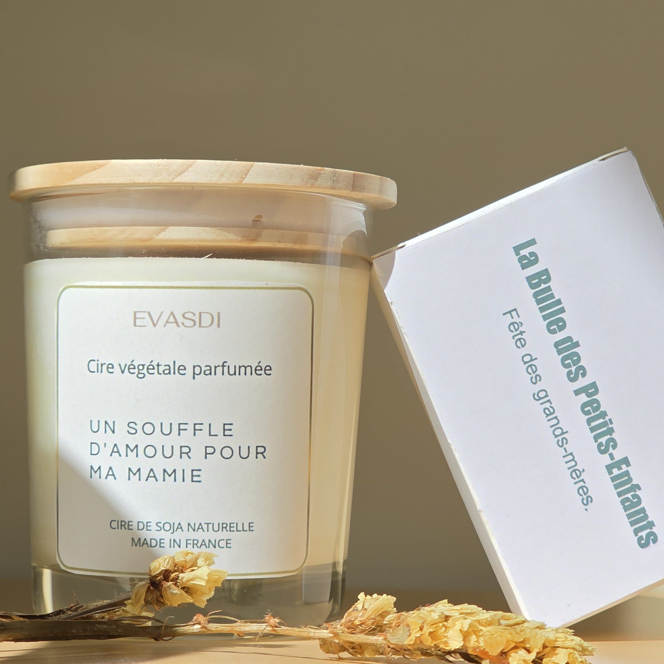 bougie parfumée à messages evasdi