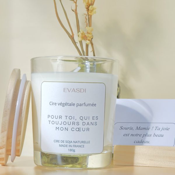 bougie parfumée à messages
