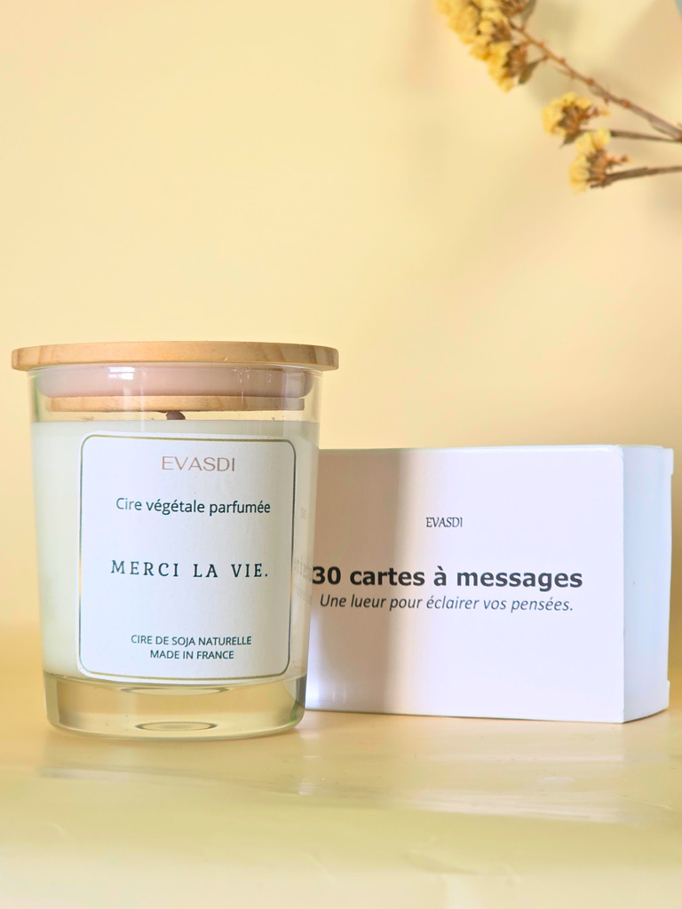 bougie parfumée à message