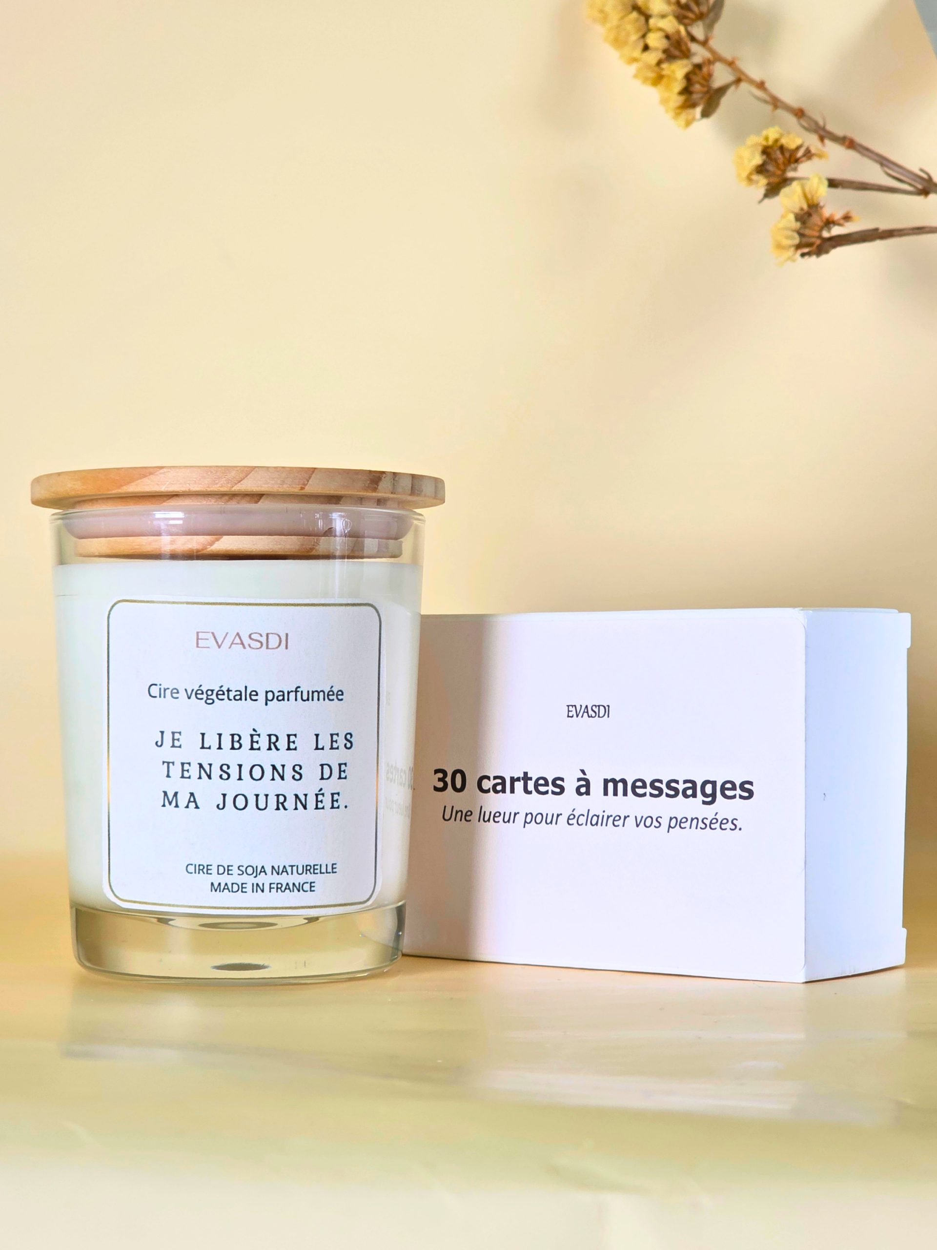 bougie parfumée à message