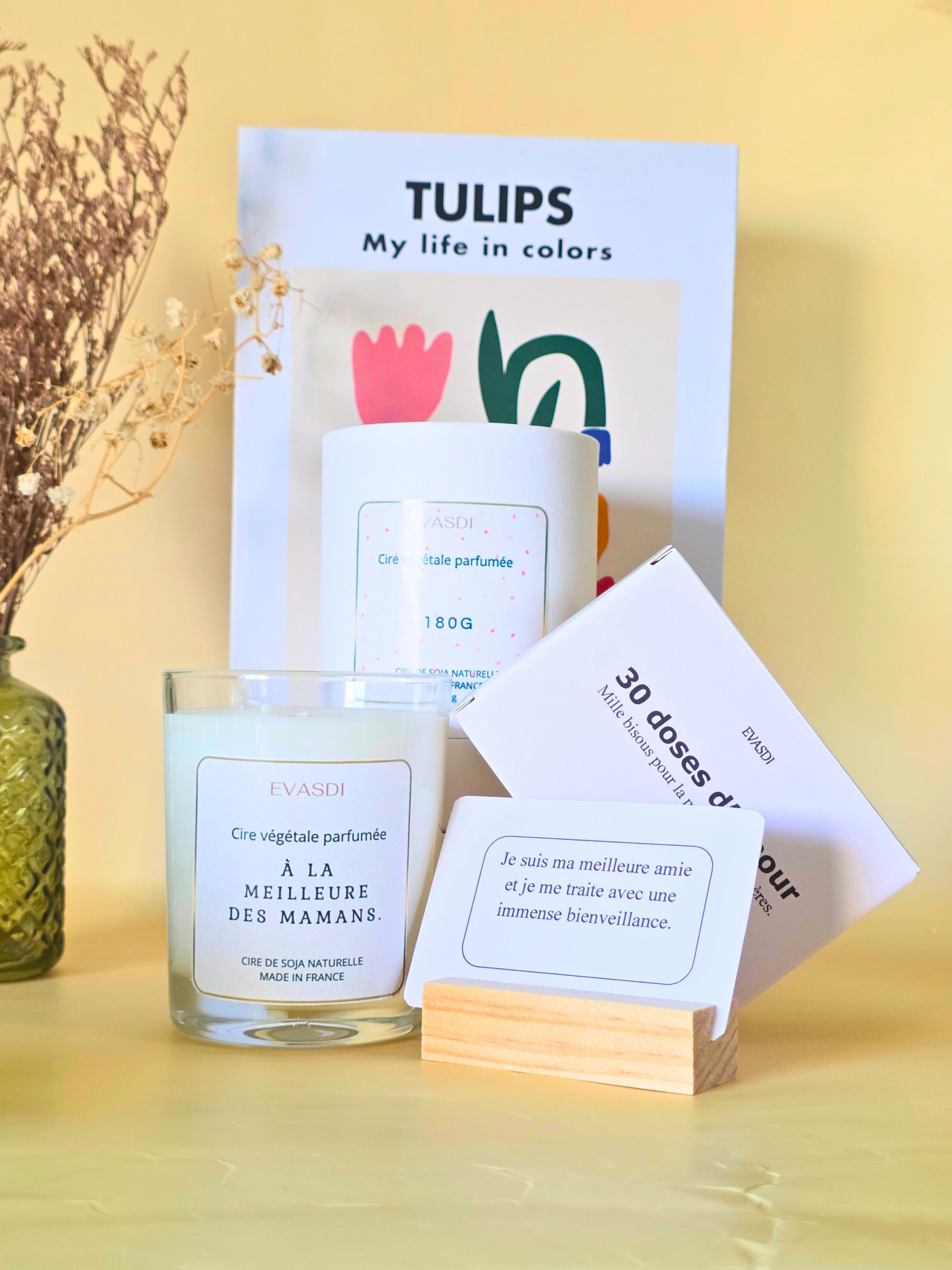 bougie parfumée à message